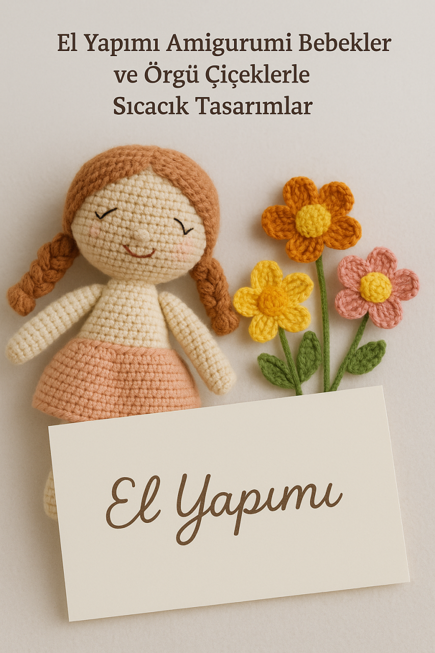 El Yapımı Amigurumi Bebekler ve Örgü Çiçeklerle Sıcacık Tasarımlar