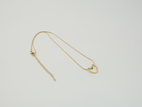 Zarif Kalp Kolye | Çelik | Gold / Silver