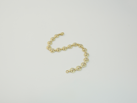 Çiçek Bileklik | Altın Kaplama | Gold