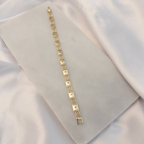 Kare Bileklik | Altın Kaplama | Gold
