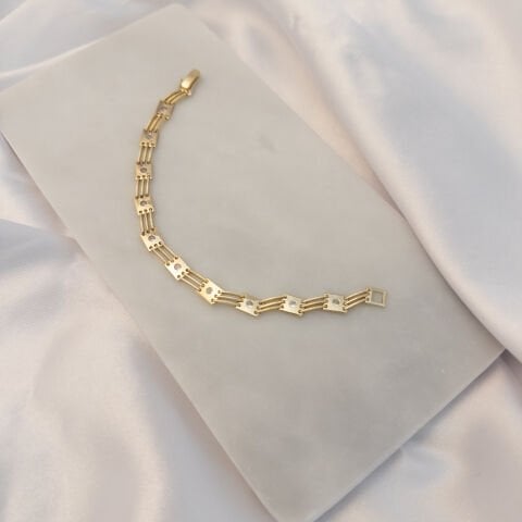 Kare Bileklik | Altın Kaplama | Gold