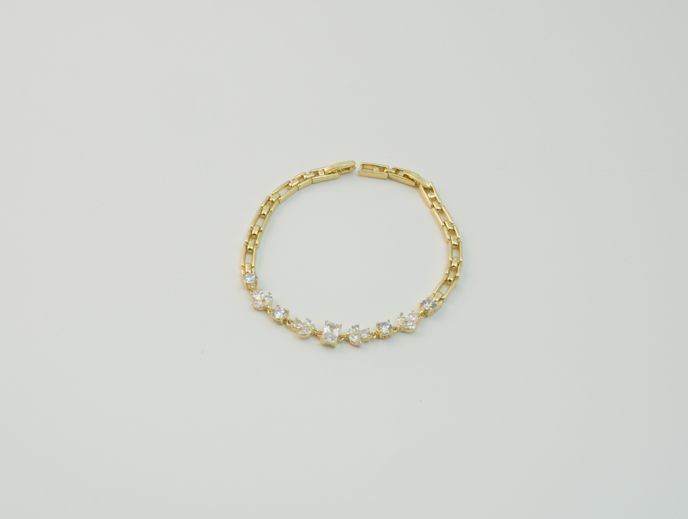 Taşlı Bileklik - 1 | Altın Kaplama | Gold