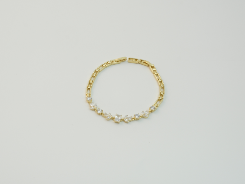 Taşlı Bileklik - 1 | Altın Kaplama | Gold
