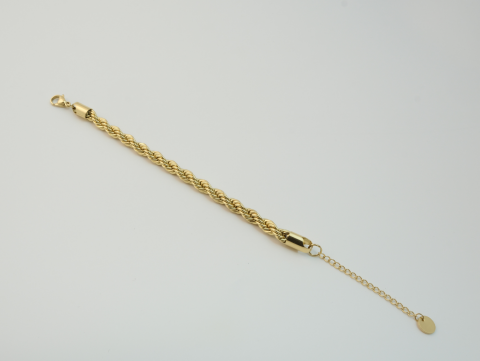 Kalın Burgu Bileklik | Çelik | Gold / Silver