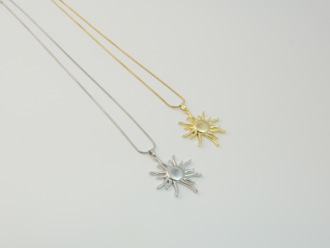 Güneş Kolye | Çelik | Gold / Silver