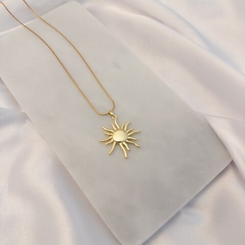 Güneş Kolye | Çelik | Gold / Silver