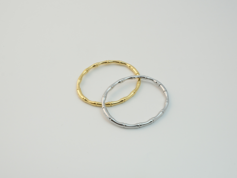 Kemik Model Kelepçe Bileklik | Çelik | Gold / Silver