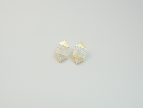 Geometrik Küpe | Çelik | Gold
