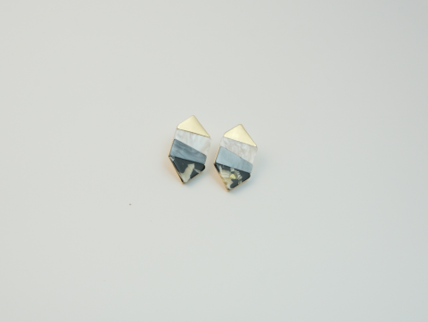 Geometrik Küpe | Çelik | Gold