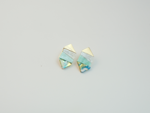 Geometrik Küpe | Çelik | Gold