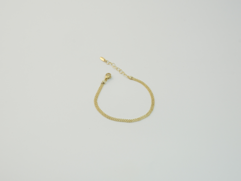 İnce Hasır Bileklik | Kararmaz | Altın Kaplama | Gold