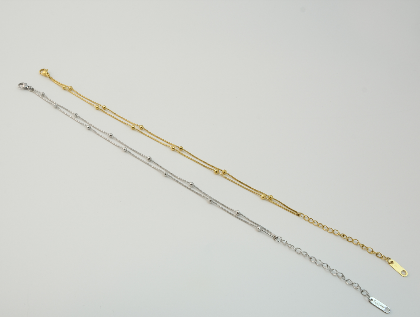 Boncuklu Halhal  | Çelik |  Gold / Silver