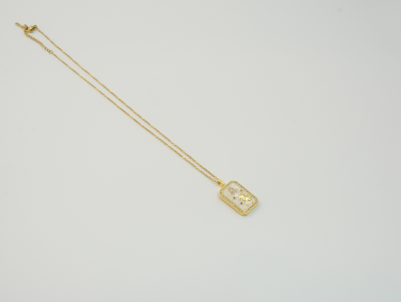 Aslan Burcu Kolye | Çelik | Gold / Silver