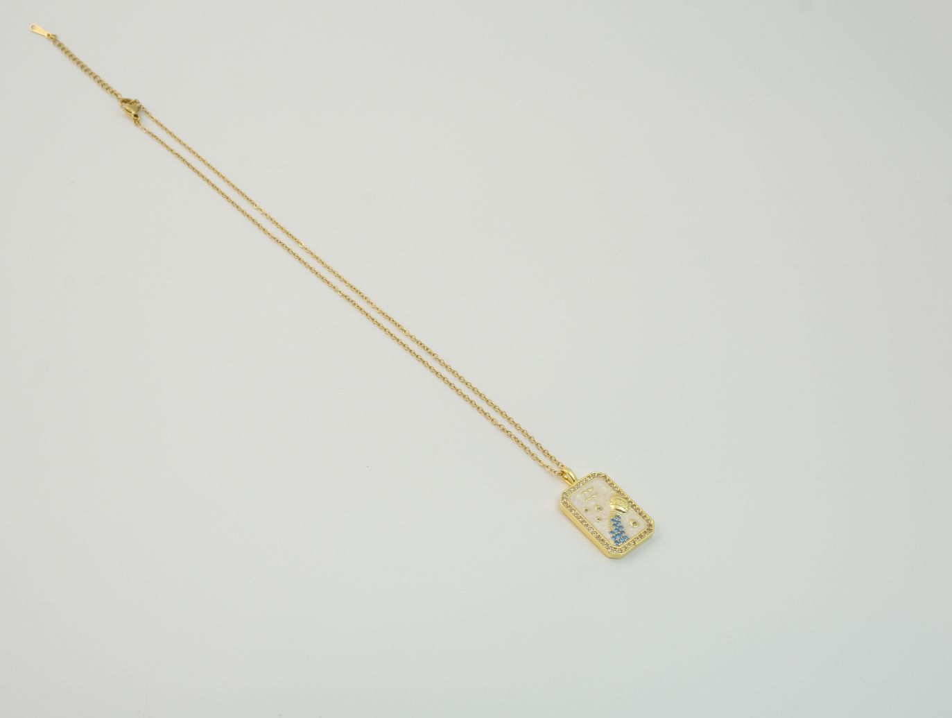 Kova Burcu Kolye | Çelik | Gold / Silver