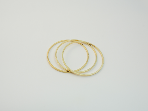 Üçlü Ajda Bilezik | Çelik | Gold