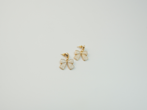 Kalpli Kurdele Küpe | Çelik | Gold