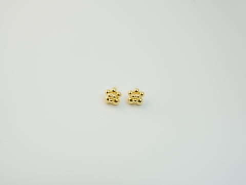 Top Küpe | Kararmaz | Altın Kaplama | Gold / Silver