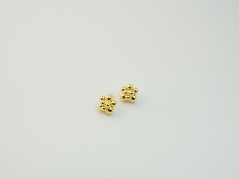 Top Küpe | Kararmaz | Altın Kaplama | Gold / Silver