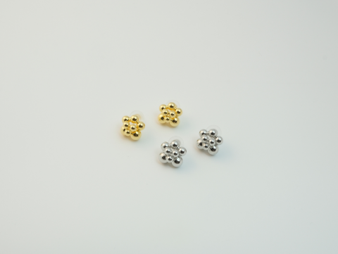 Top Küpe | Kararmaz | Altın Kaplama | Gold / Silver