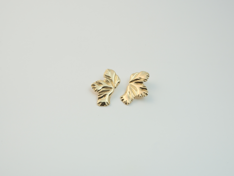 Yaprak Küpe - 1 | Altın Kaplama | Gold