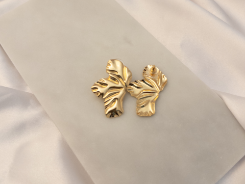 Yaprak Küpe - 1 | Kararmaz | Altın Kaplama | Gold