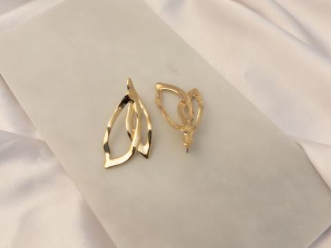 Yaprak Küpe - 2 | Altın Kaplama | Gold