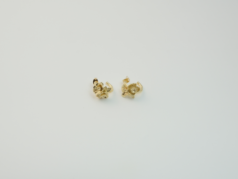 İkili Küçük Çiçek Küpe | Kararmaz | Altın Kaplama | Gold