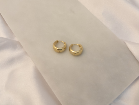 Minimal Halka Küpe - 1 | Kararmaz | Altın Kaplama | Gold