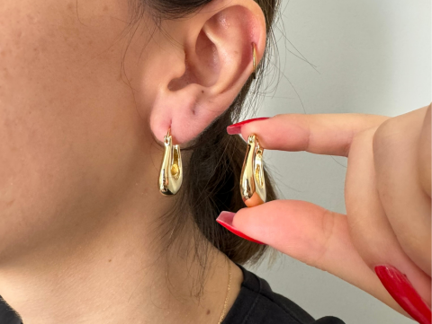 Sepet Küpe | Altın Kaplama | Gold