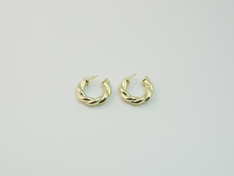 Burgu Halka Küpe | Kararmaz | Altın Kaplama | Gold