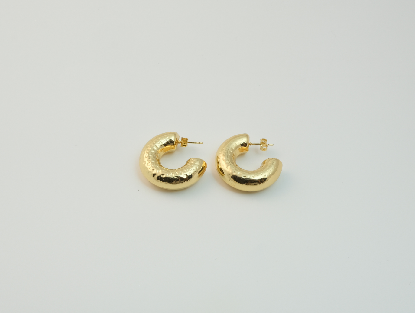 Damlalı Burgu Halka Küpe | Çelik | Gold