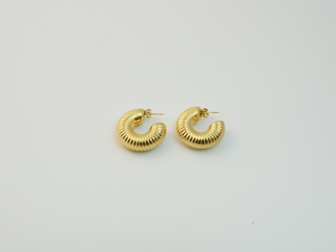 Kıkırdak Halka Küpe | Çelik | Gold
