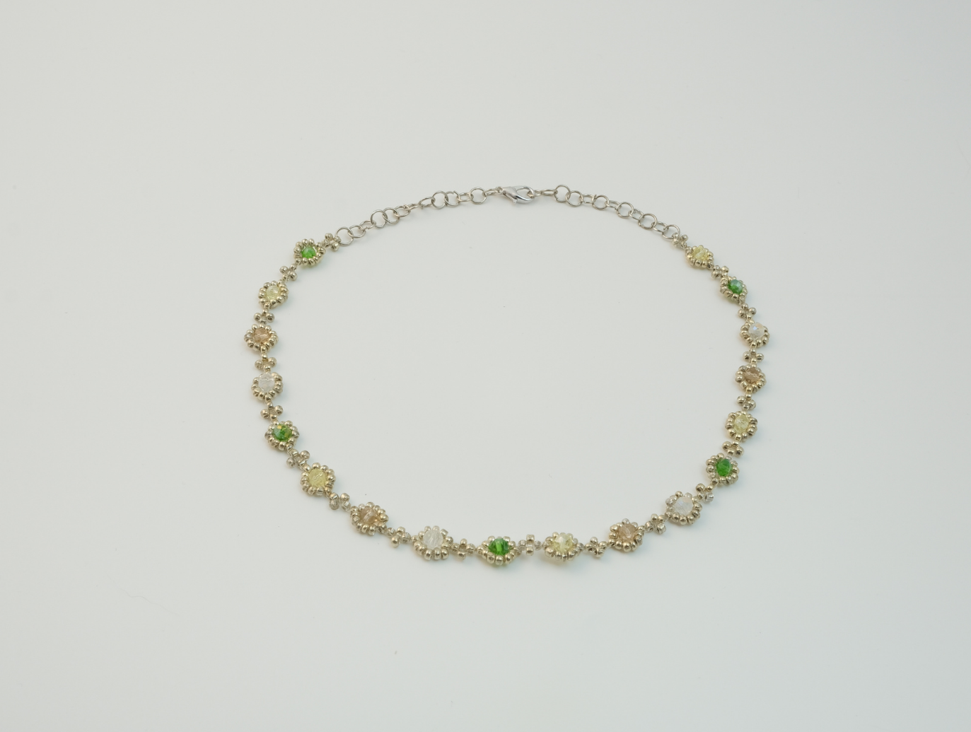Kristal Boncuk Kolye | Boncuk | Silver / Yeşil
