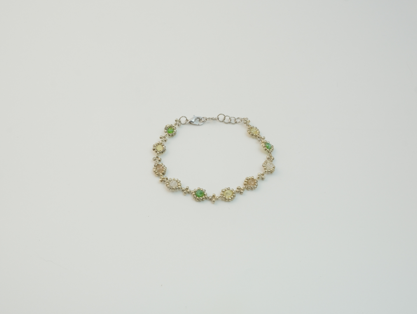 Kristal Boncuk Bileklik | Boncuk | Silver / Yeşil
