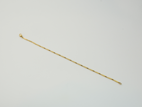 Blok Zincir Bileklik | Kararmaz | Çelik | Gold