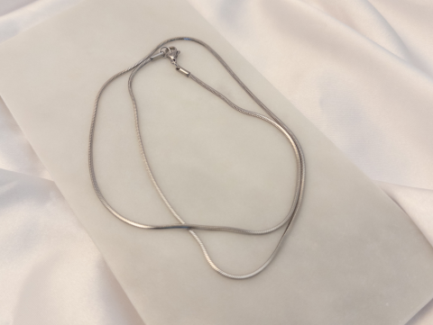 İnce İtalyan Zincir Kolye | Kararmaz | Çelik | Silver