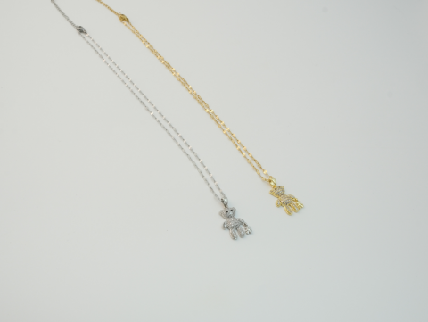 Ayıcık Kolye | Çelik | Gold / Silver