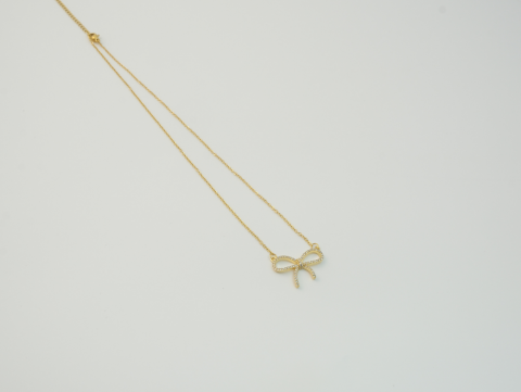 Minimal Kurdele Kolye | Çelik | Gold