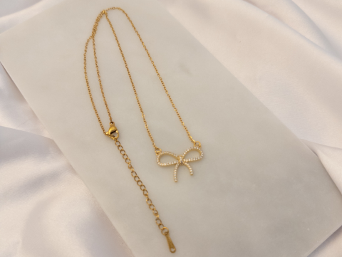 Minimal Kurdele Kolye | Çelik | Gold