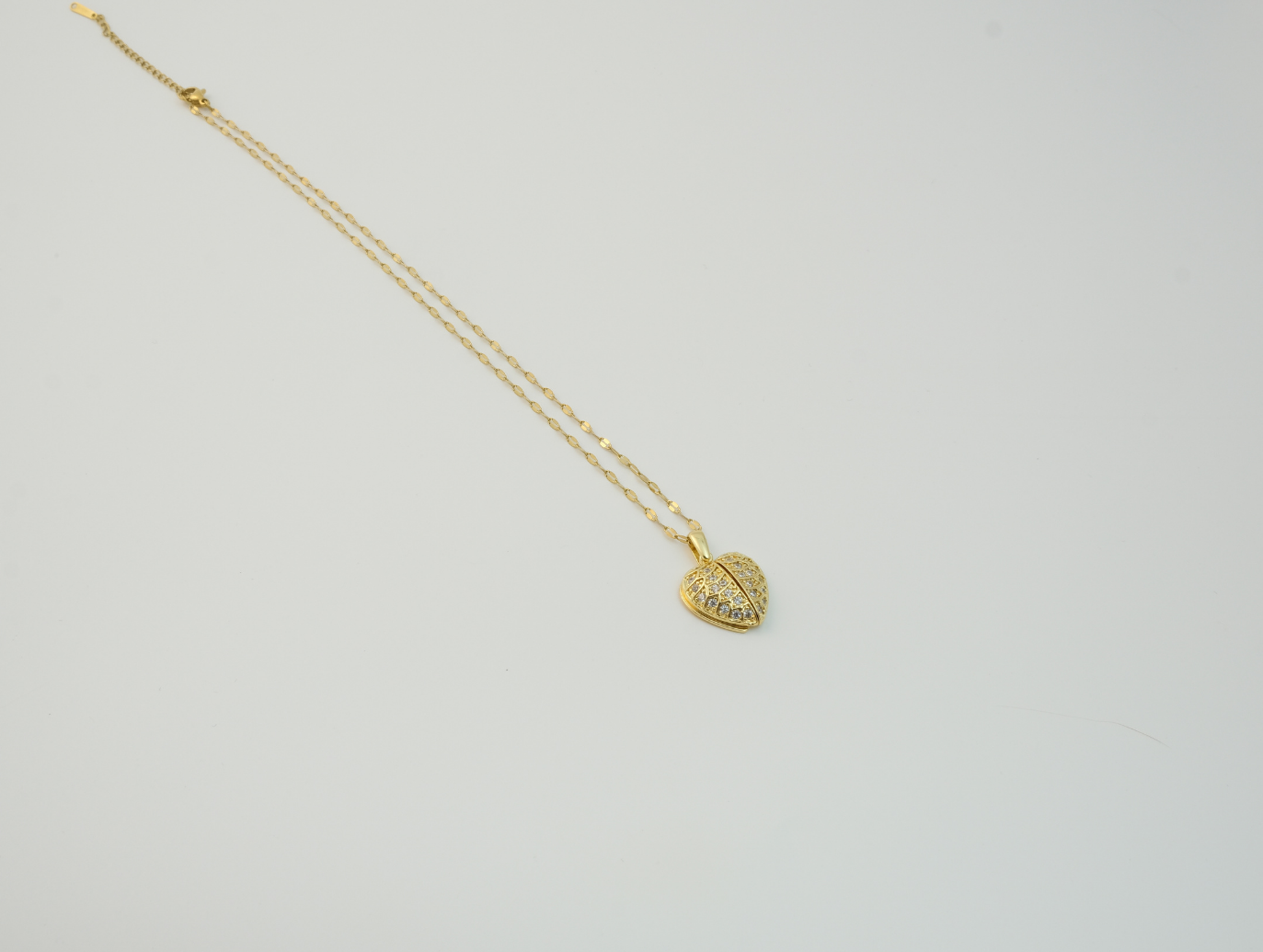 Açılır Kapanır Kalp Kolye | Çelik | Gold
