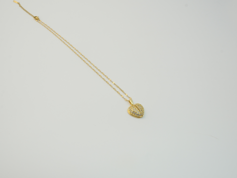 Açılır Kapanır Kalp Kolye | Çelik | Gold