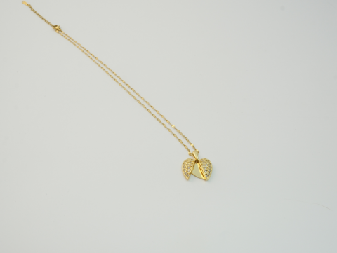 Açılır Kapanır Kalp Kolye | Çelik | Gold