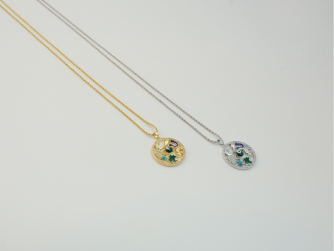 Şans Kolye Takım - Şans Kolye, Kemik Kelepçe, Top Küpe