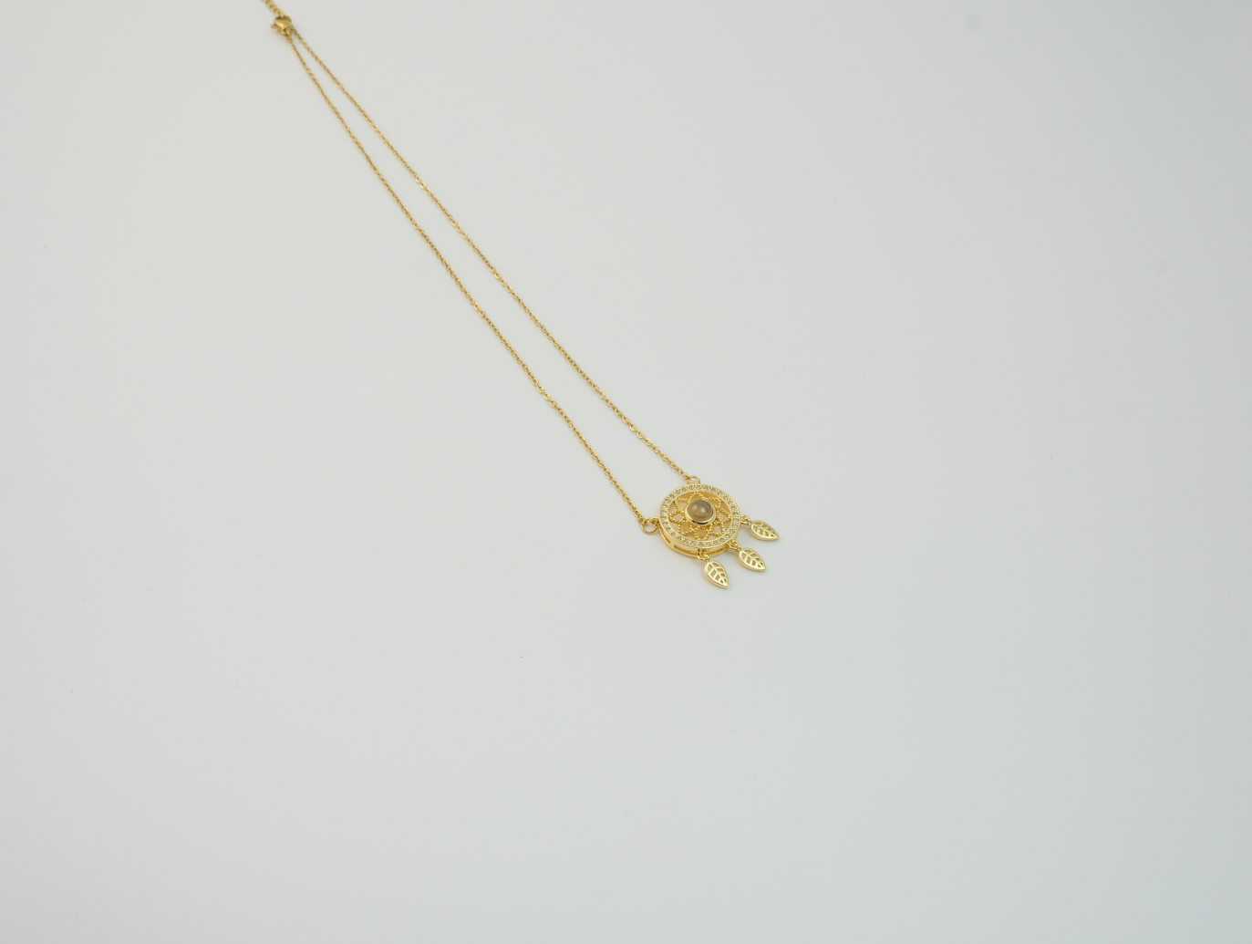 Mineli Kolye | Çelik | Gold