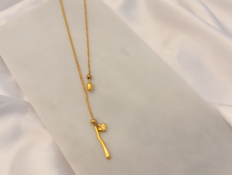 Asansörlü Kolye | Çelik | Gold