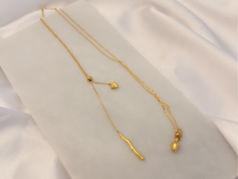 Asansörlü Kolye | Çelik | Gold