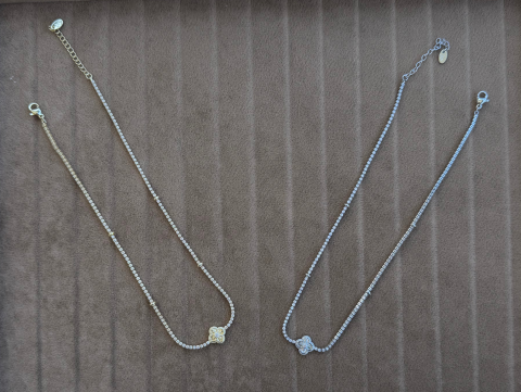 Minimal Yonca Su Yolu Kolye | Altın Kaplama | Gold / Silver