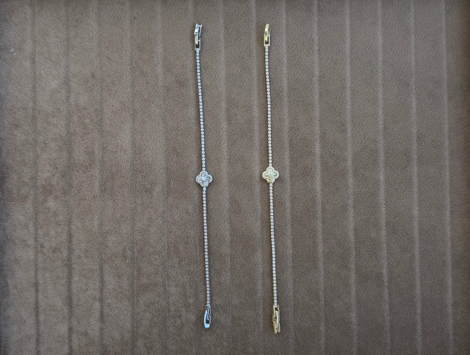 Minimal Yonca Su Yolu Bileklik | Altın Kaplama | Gold / Silver
