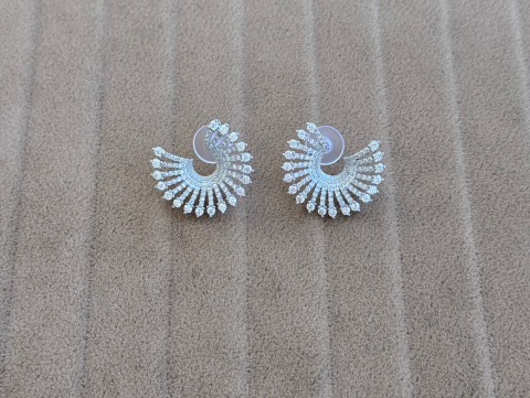 Minik Taşlı Küpe | Altın Kaplama | Silver