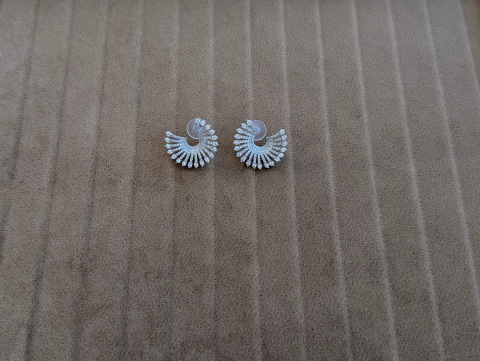 Minik Taşlı Küpe | Altın Kaplama | Silver